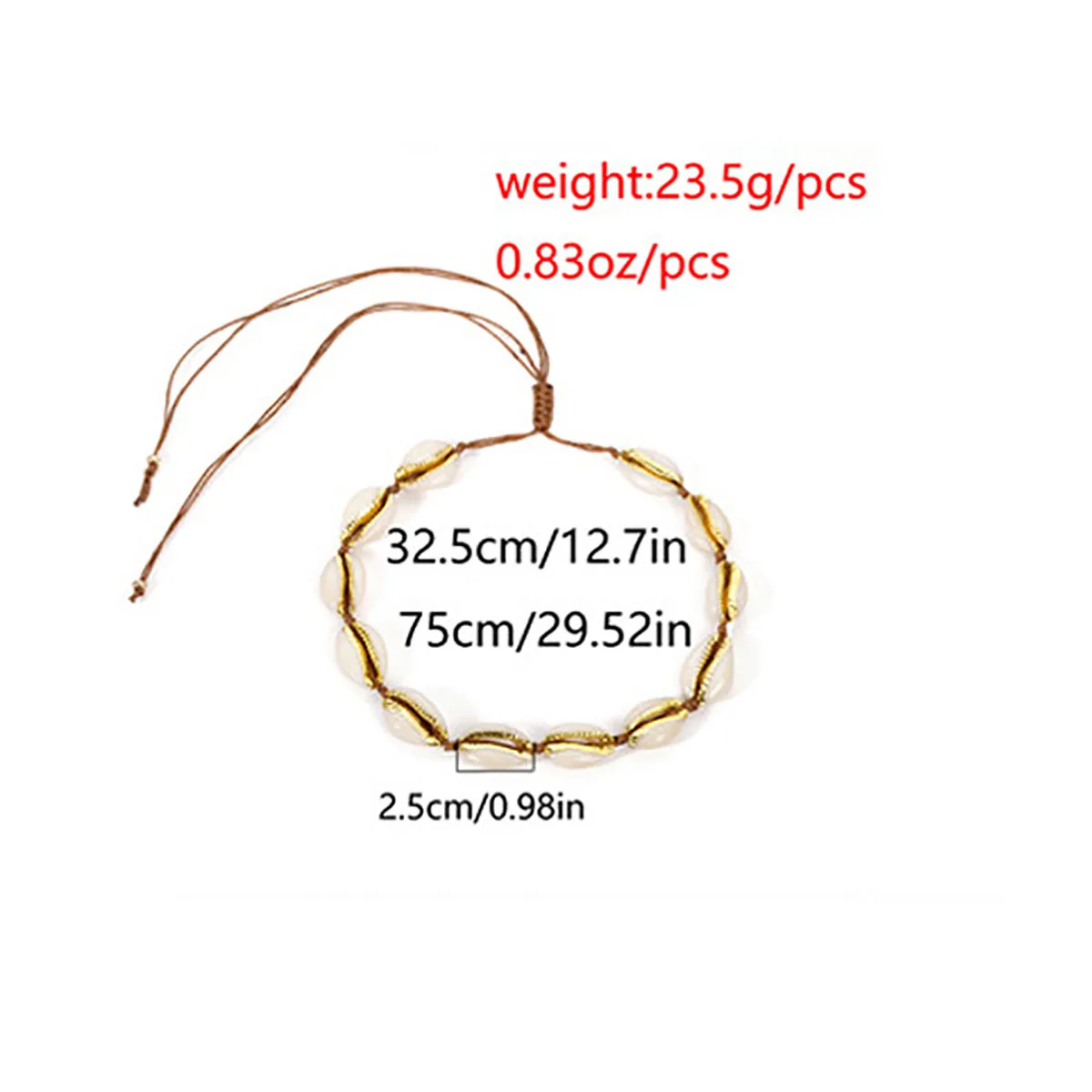 Boho White Shell Woven Collar Necklace Women's 2023 Vintage Simple Metal Adjustable Necklaces Girl Fashion Charm Jewelry