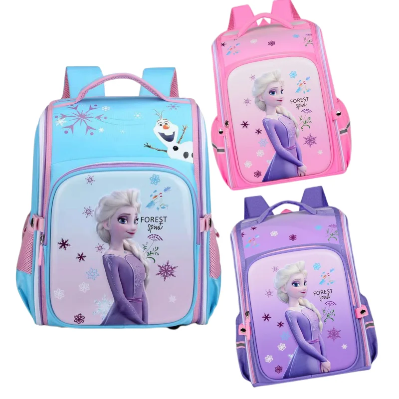 

Frozen Cartoon Elsa Princess Kawaii Cute Personality Fashion Large Capacity Ridge Protector Lightweight Travel Storage Backpack