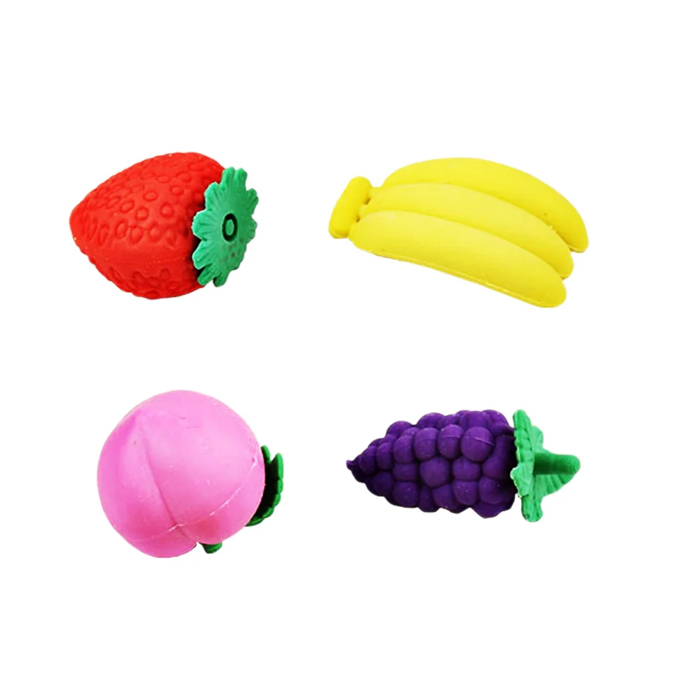 

4 Pcs Erasers Kids Kids Erasers Fruit Erasers Toys Kids Cartoon Erasers Novelty Erasers Child
