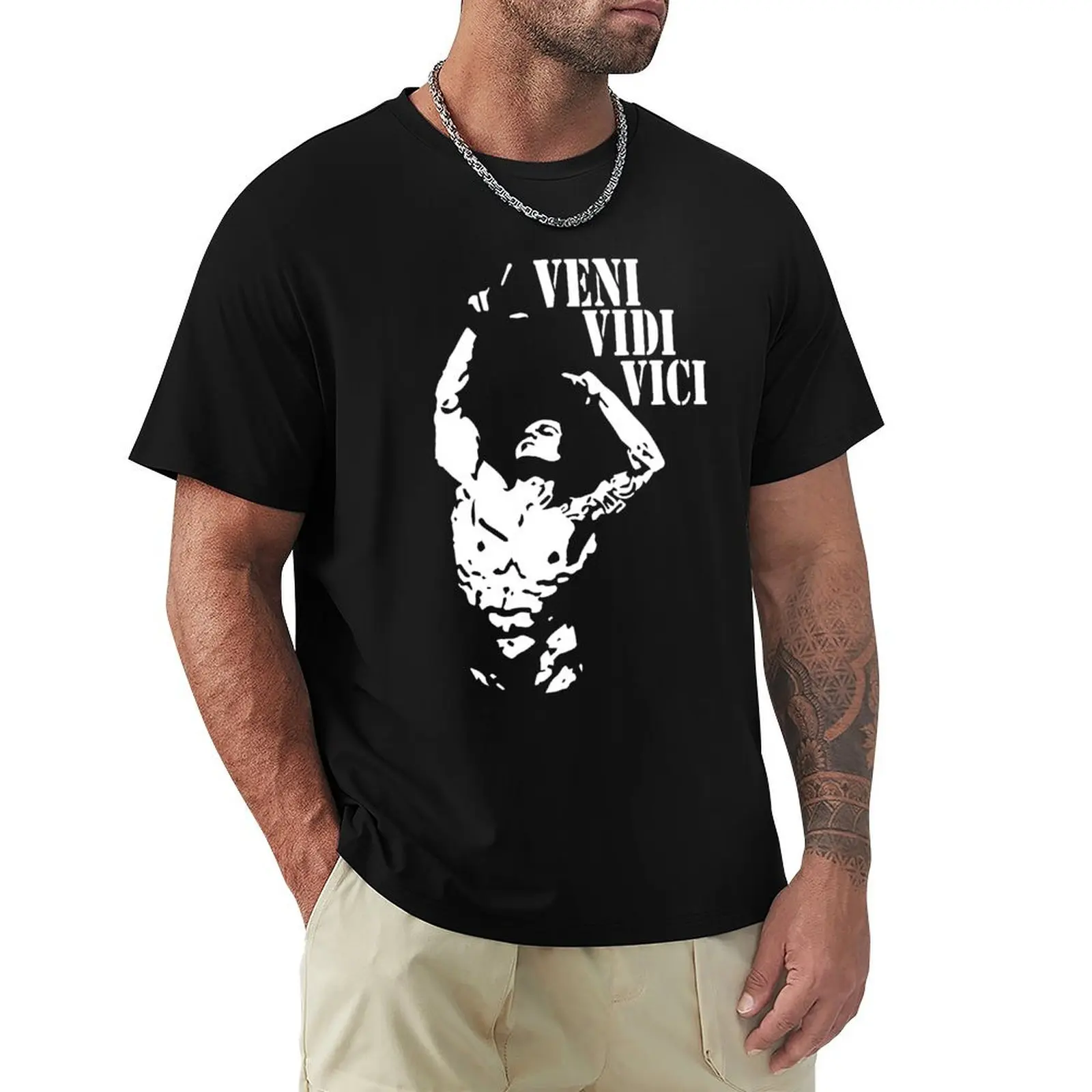 Фото Футболка Zyzz veni vidi vici с модным принтом в повседневном стиле №1