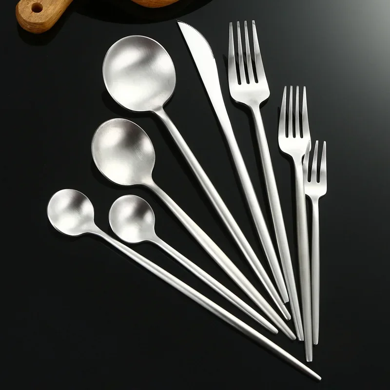 Трансграничный нож для стейка из нержавеющей стали 304, вилка, ложка ...