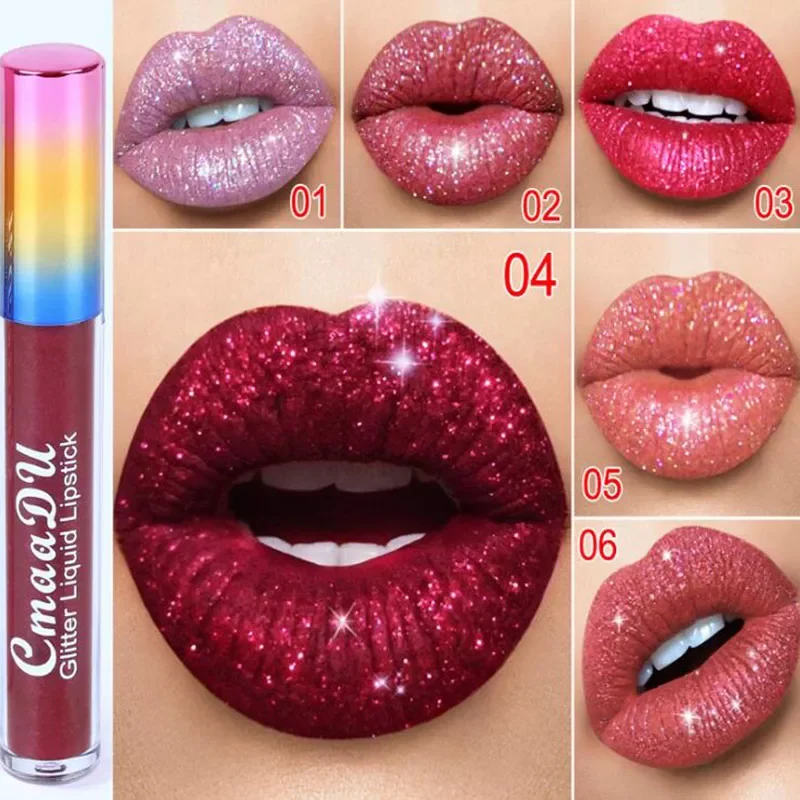 

2022NEW To Glitter Liquid Lipstick Chameleon Gold Metal Matte Lip Gloss Long Lasting Waterproof Pearl Colour Lip Tint Lips Makeu