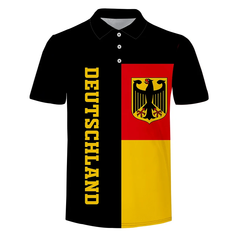 

Рубашка-поло мужская с 3D-принтом и коротким рукавом