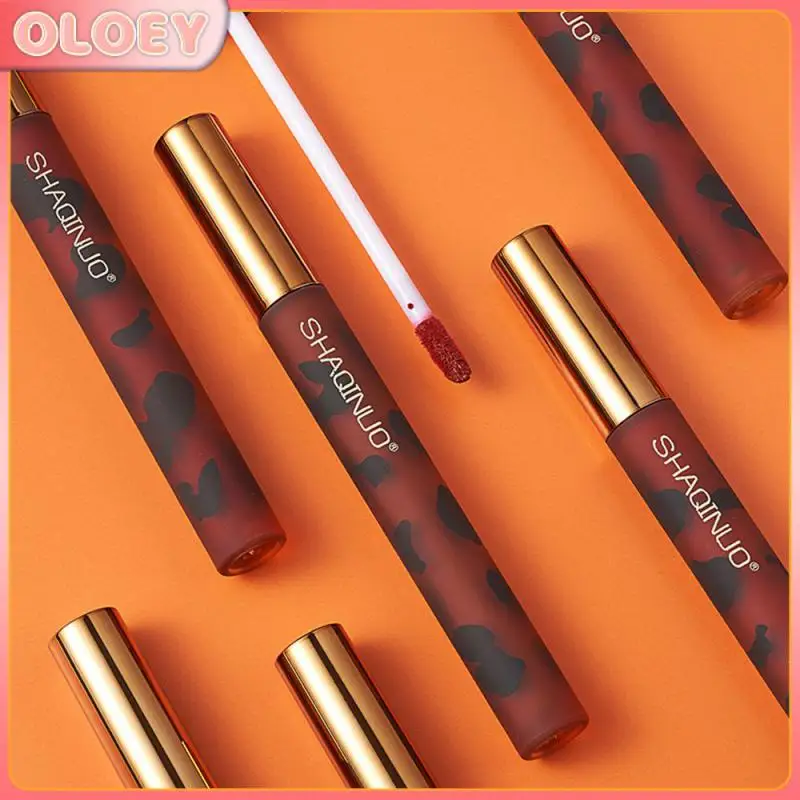 

Non-fading Velvet Mist Matte Lipgloss Fine Silky Texture Moisturizing Soft Foggy Lipstick Long Lasting 6 Colors Lip Glaze