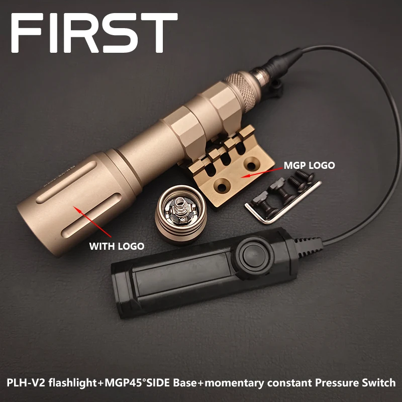 

Tactical Airsoft Scout Light Sotac PLHV2 Metal White LED Flashlight Scout Light with Dual Function Pressure Switch Fit MLok Rail