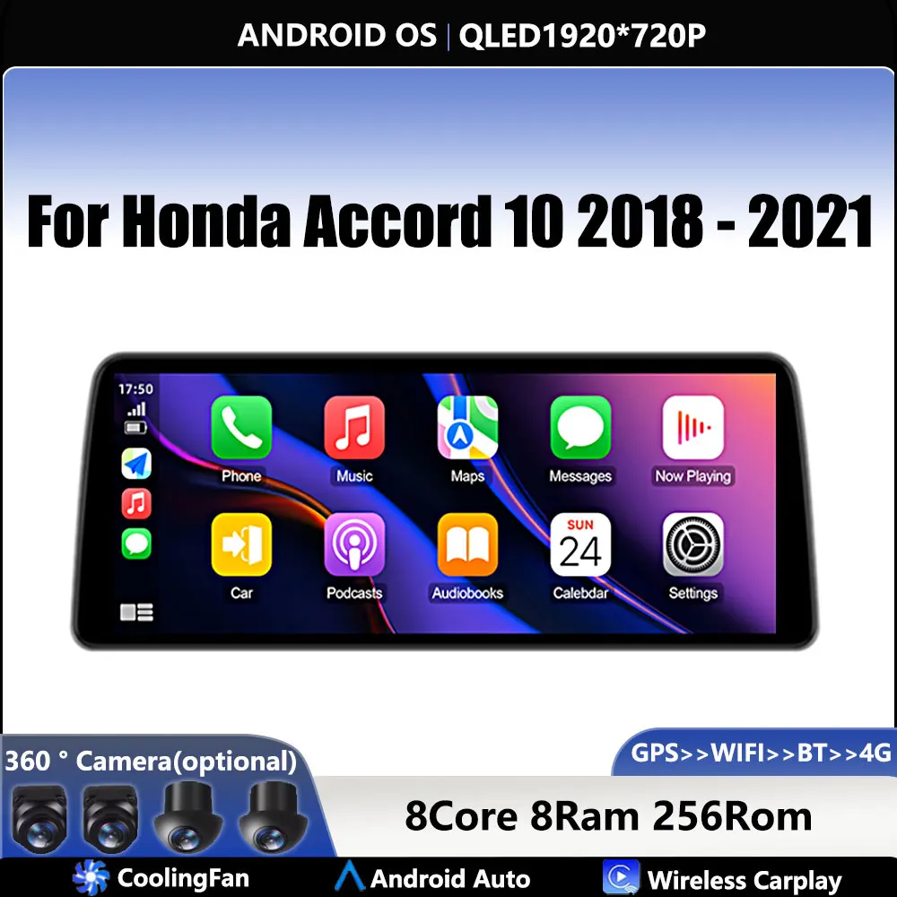 12 3 &quotAndroid OS 4G для Honda Accord 10 2018 - 2021 автомобильное радио стерео мультимедийный