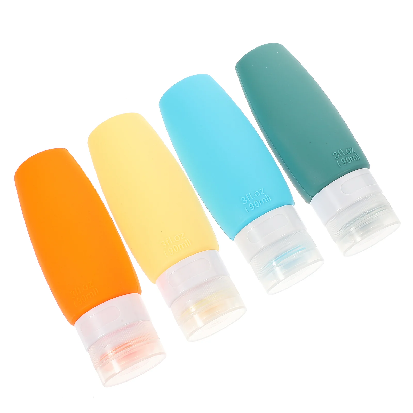 

4 Pcs Lotion Shampoo Bottles Travel Containers Toiletries Small Silica Gel Size Refillable