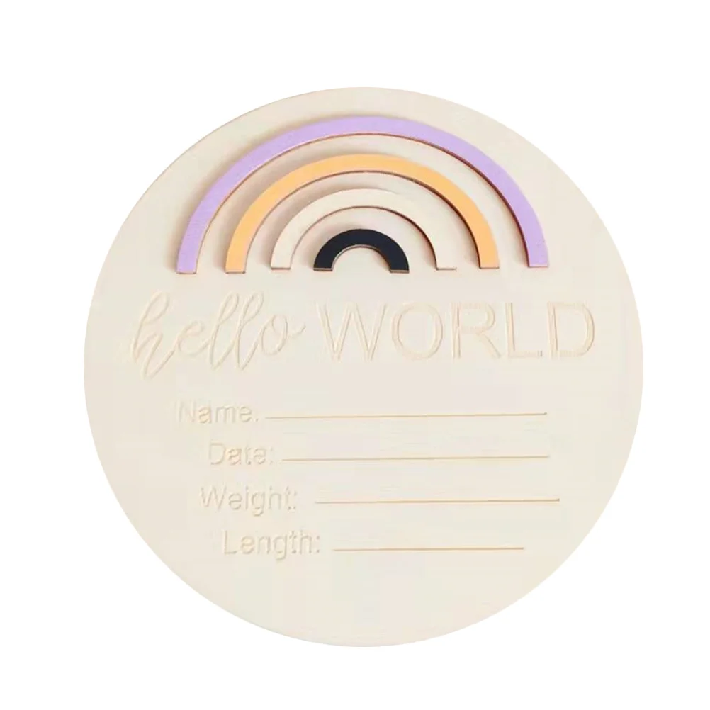 

Sign Nameannouncement Birth Infant Arrivalinformation Disc Cards Milestone Newborn Nursery Photo Giftcard Prop Wall Plaque