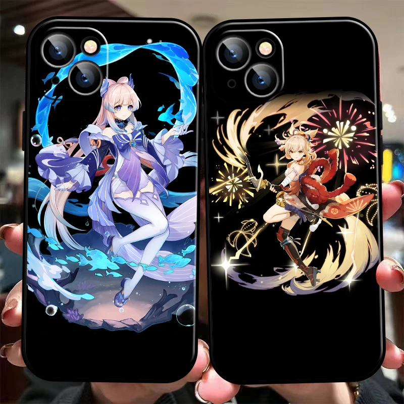 

Genshin Impact Project Game Phone Case For iPhone 11 13 12 Pro Max 12 13 Mini X XS XR MAX 5 6 7 8 Plus Back Soft Coque