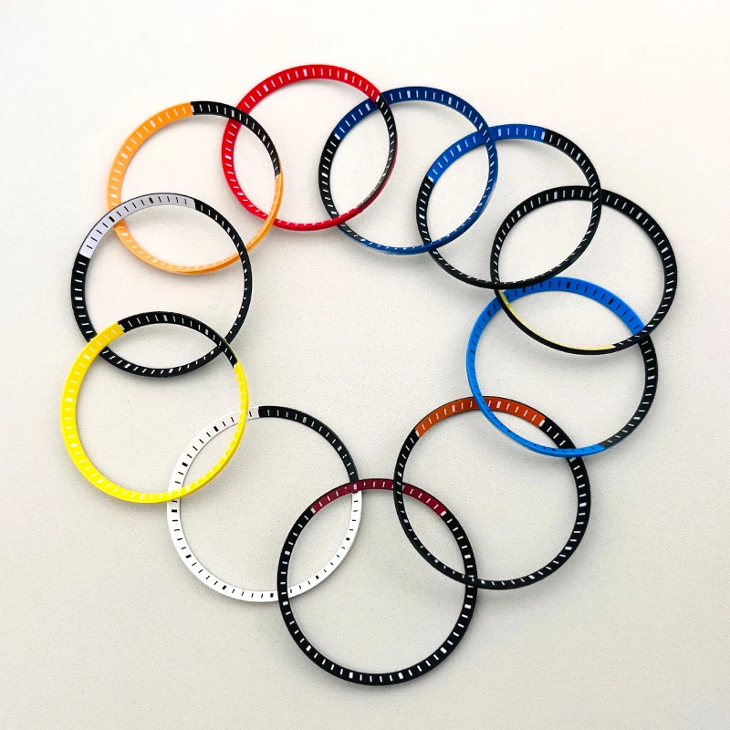 30.5mm Double Color Plastic Watch Chapter Rings Inside Diameter 27.5mm Fits Seiko SRPD SKX007 SKX009 SKX011 Watch Repair Parts