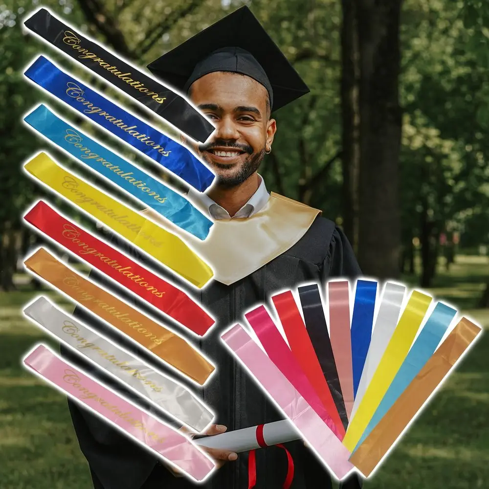 

Decoration DIY Satin Shoulder Girdle Sash congratulations Happy Graduation Party Shoulder Straps Ceremony