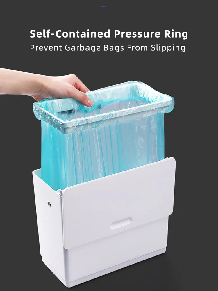 JOYBOS Garbage Bin Household Kitchen Convenient Wall-Mounted Non-Perforated Clamshell Cabinet Bedroom Waste JX26 | Дом и сад