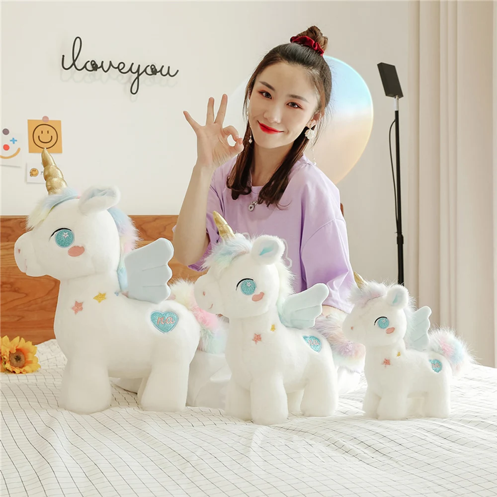 

25-55cm Stuffed Animal Baby Dolls Kawaii Cartoon Angel Unicorn Plush Toys Kids Xmas Present Toys Children Kids Birthday Gifts