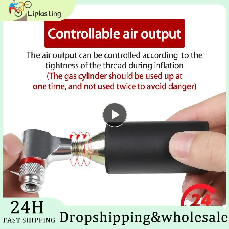 

1~8PCS Portable MTB riding equipment Bicycle Pump Bicycle carbon dioxide CO2 Mini pump French and American mouth inflatable