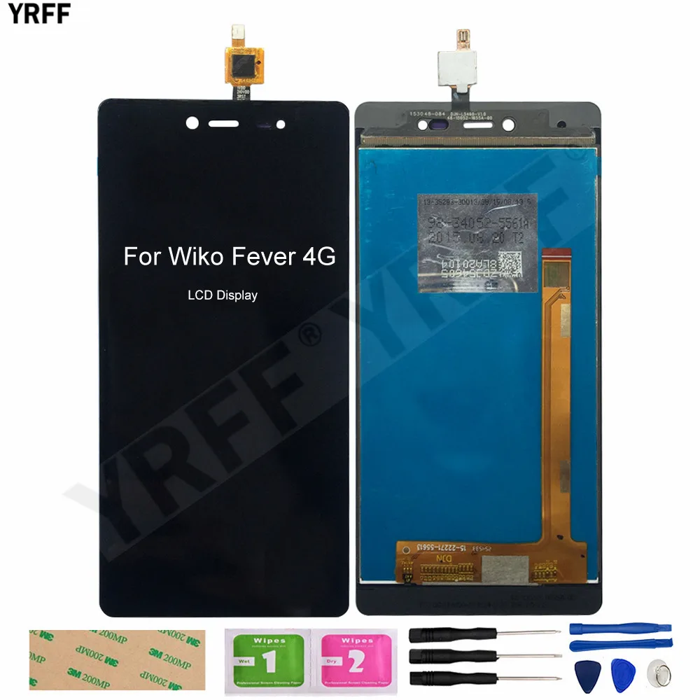 

5.2'' Inch LCD Display Screen For Wiko Fever 4G LCD Display Touch Screen Digitizer Sensor Panel Repair Parts Free Shipping
