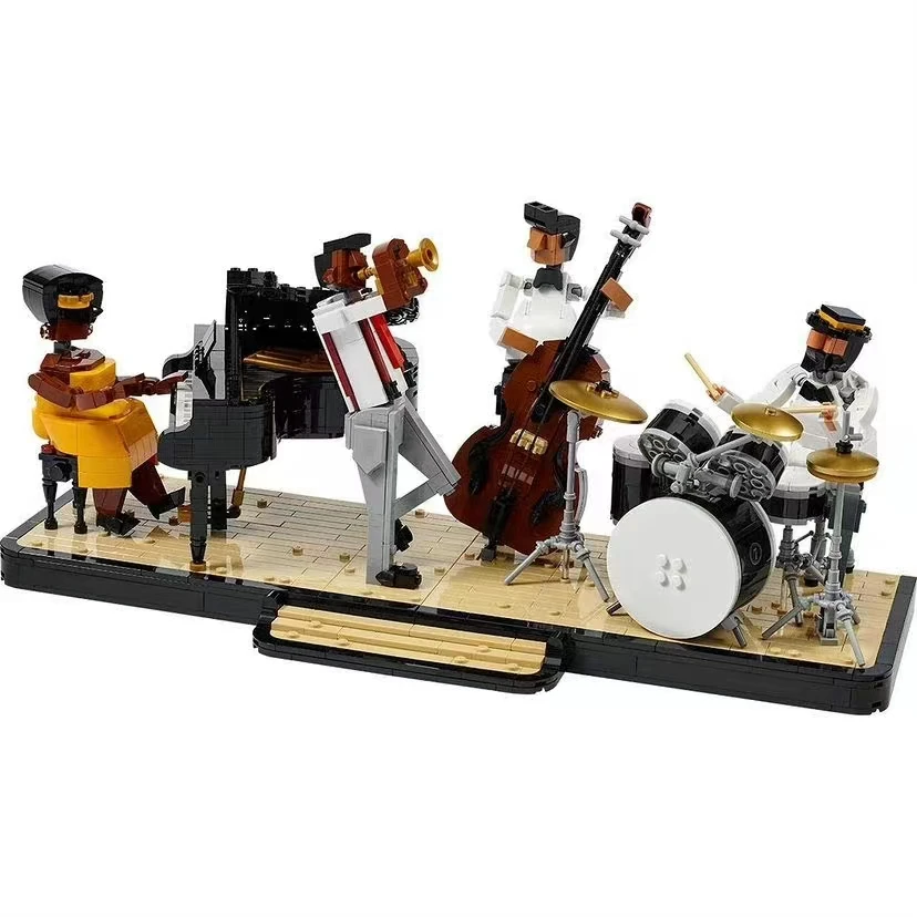 

Ideas1606pcs 21334 Jazz Quartett музыкальное фортепиано труба Модель Строительный комплект блоки кирпичи обучающие игрушки для детей рождественские под...