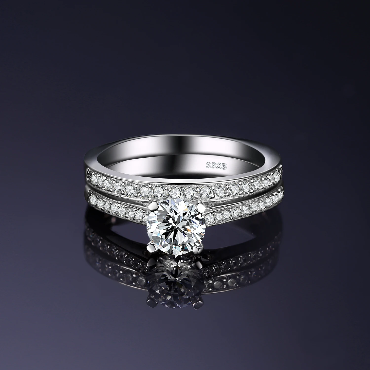 Фото JewelryPalace Набор обручальных колец для женщин, стерлинговое серебро 925 пробы с фианитом, кольцо «Бесконечность», модный модный подарок №2