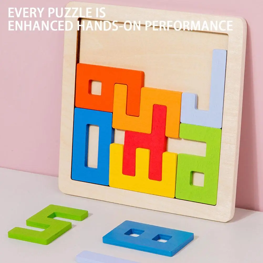 

Деревянные блоки-пазлы с цифрами, игры, красочные деревянные игрушки Монтессори, блочные головоломки, образовательный подарок для детей старше 3 лет