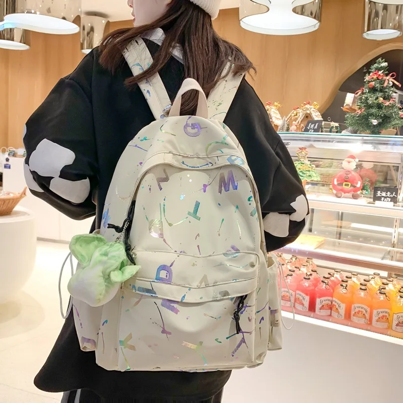 Japanese Style Letter Simple Schoolbags New Girls Boys Cute High-capacity Backpacks Cute Schoolbag for Primary School Students