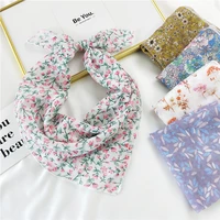 spain lovely polka floral square viscose shawl scarf lady high quality soft wrap pashmina stole bufandas mulsim hijab 5858cm