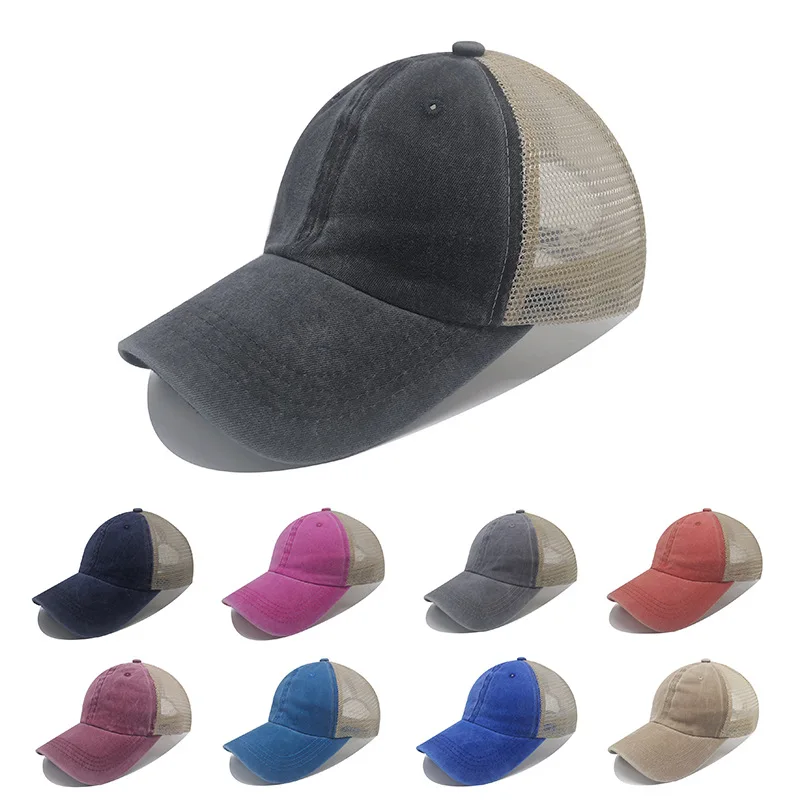 

Mesh Baseball Cap For Men Hip Hop Caps Snapback Old Cap Breathable Travel Trucker Hat Streetwear Outdoor Women Summer Sun Hats