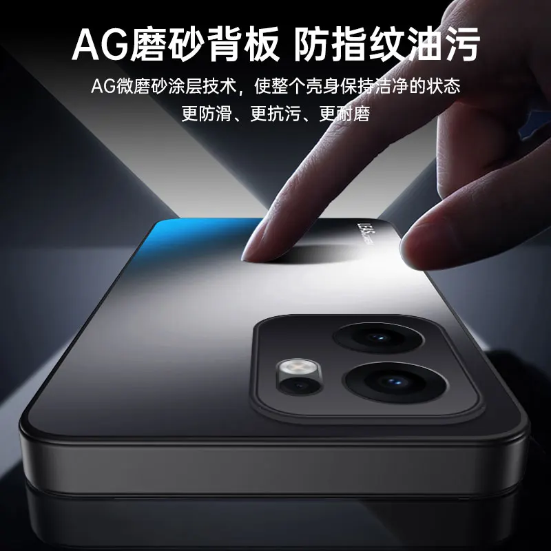 Matte Case For OPPO Reno13F Skin-feeling AG Lens Protection Phone Back Cover Reno 13F Reno13 F Shockproof Bumper