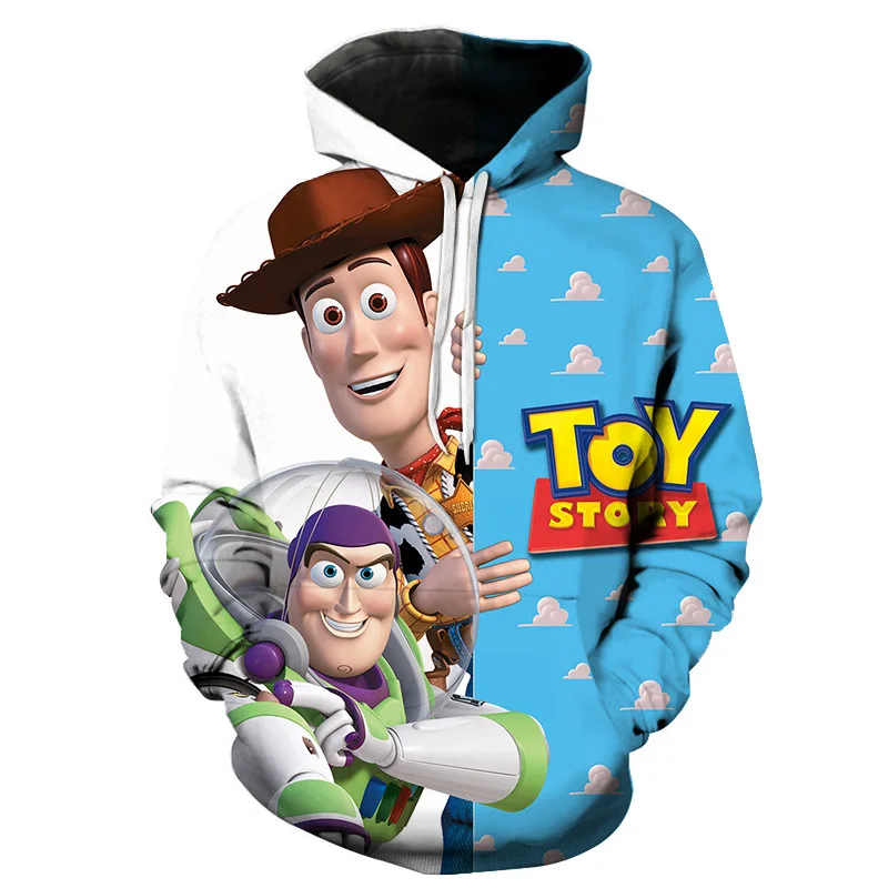 

Disney Toy Story Woody Buzz Lightyear Hoodie Sweatshirts Men Women Casual Cool Pullover Boys Girls Harajuku Streetwear Hoodies