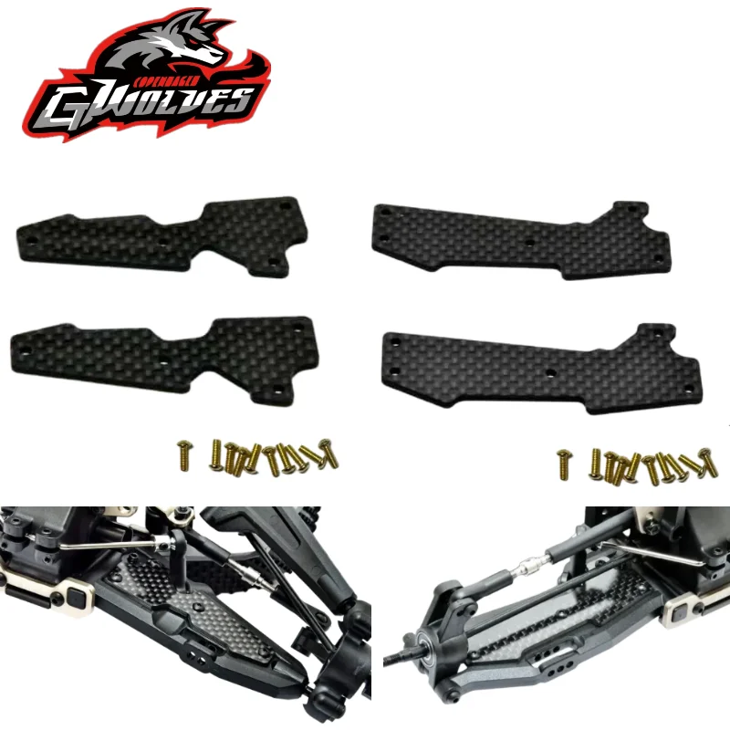 Фото GWOLVES HOBAO OP1-0068 OP1-0069 TT/10sc 2,0 передняя/задняя часть из углеродного волокна, 2 шт., нижний рычаг, глушитель для нижних рычагов HOBAO 11357 11358 №1