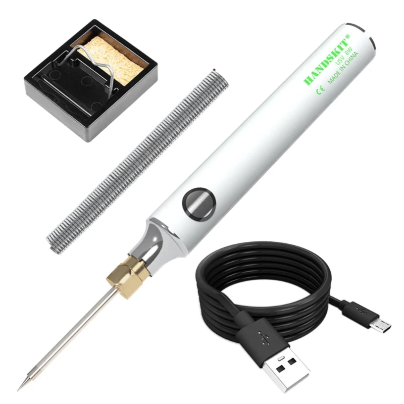 

Low Voltage Portable Mini USB Charging Welding Iron Set 8 w 5V Adjustable Temperature Soldering Iron Tool for Home DIY