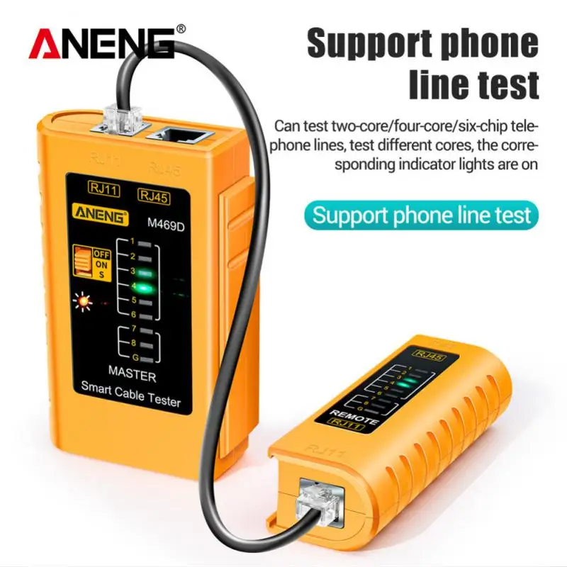 

ANENG M469D RJ45 Cable Tester Network Cable Tester RJ45 RJ11 RJ12 CAT5 UTP LAN Cable Tester Electrical Instruments