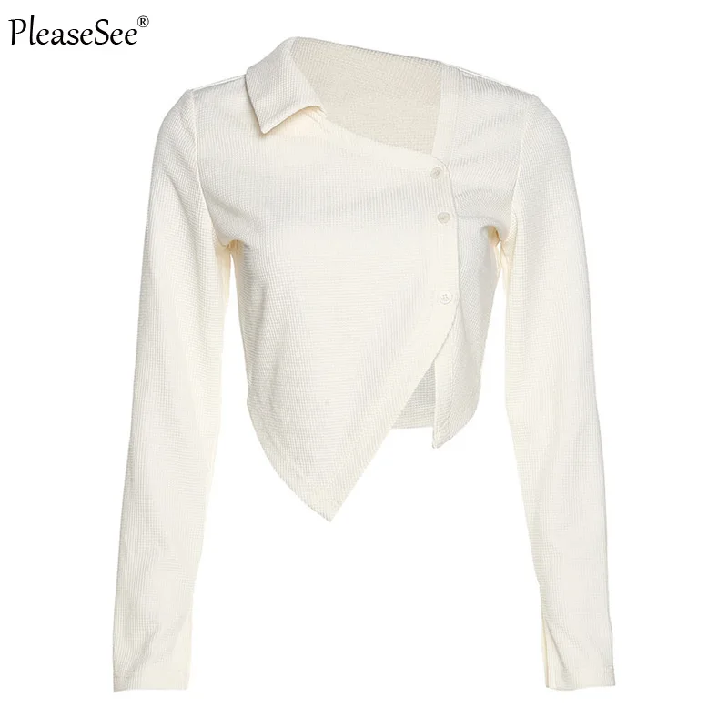 Кроп-Топ женский однобортный с длинным рукавом весна 2022 |