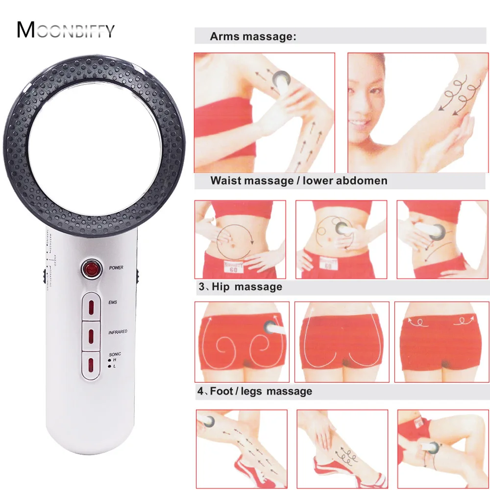 

3 In 1 Ems Ultrasound Cavitation EMS Slimming Fat Burner Body Slim Massager Infrared Ultrasound Therapy Tool Skin Tightening