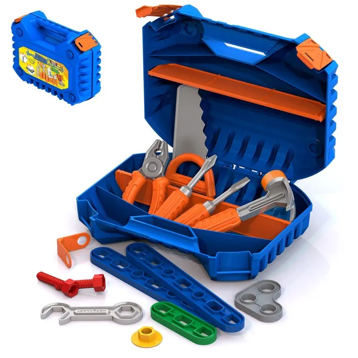 Набор инструментов в чемодане с конструктором из 47 элементов, Нордпласт