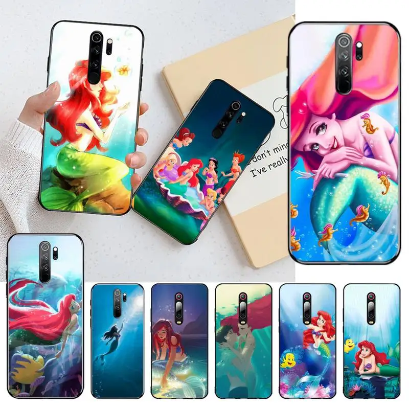 

Disney Princess Ariel Phone Case For Redmi 9A K20 K30 K40 Note 11E 11S 11 10 9 Pro Silicone Soft Cover