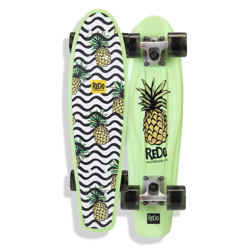 

Skateboard 22.5" x 6" Retro Poly Wavy Pineapple Cruiser Complete