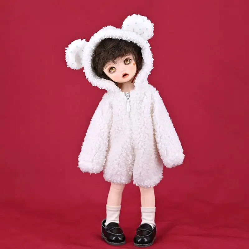 

Зимнее милое флисовое пальто 1/6, одежда для шарнирной куклы, игрушки, шарнирные куклы, аксессуары для одежды, подарки для девочек