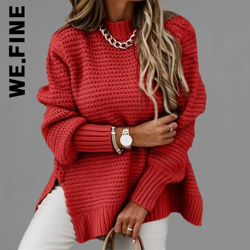 

We.Fine Y2K Knitted Women Sweater New Popular Streetwear Chic Women's Sweater Slim Top Women Soft Pullover Female Tops