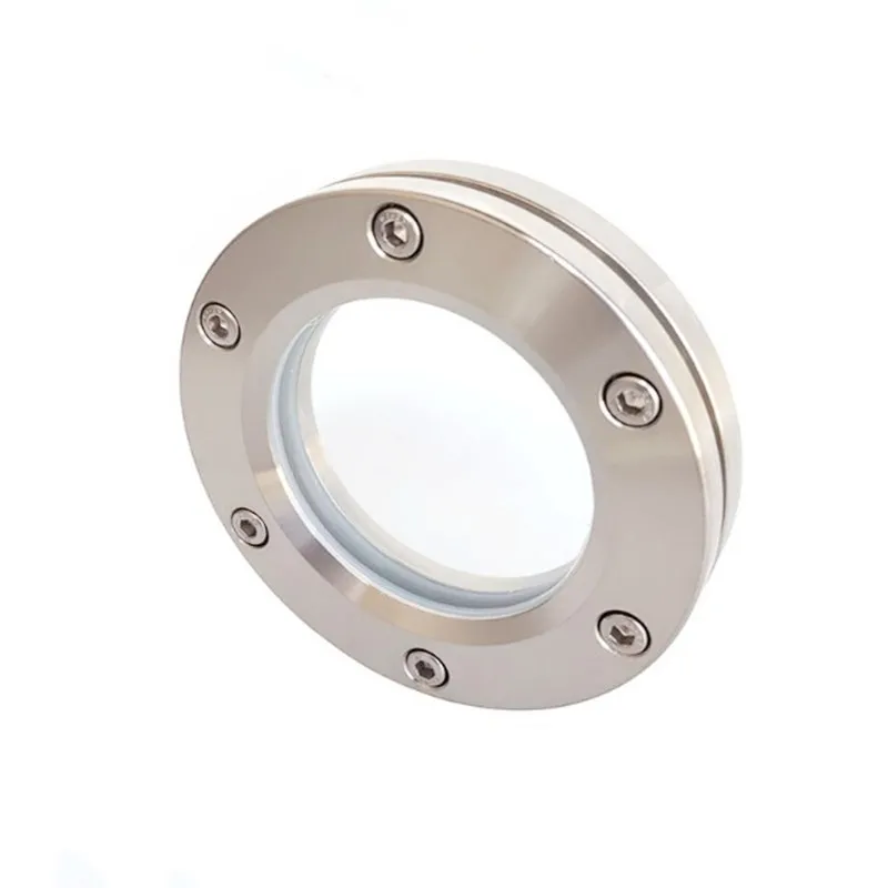 304 Stainless Steel Sight Glass Flange Glass Window Slight Cup Sanitary Pipe Observation Port DN100 images - 6