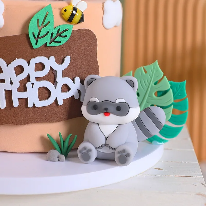Мультфильм Aniamal Cake Dec Little Raccoon Red Panda Кекс Украшение Джунгли Сафари Happy Kid День Рождения Девушка Мальчик Babyshower (art.: 3920ceffd9862) - 3920ceffd9862