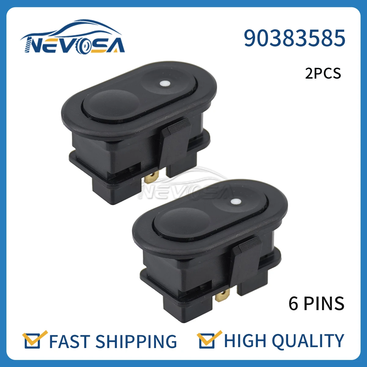 

Nevosa 2PCS 90383585 Electric Power Car Window Control Switch For Opel Astra F 1991-2005 Vectra A 1988-1995 Corsa B 6240060