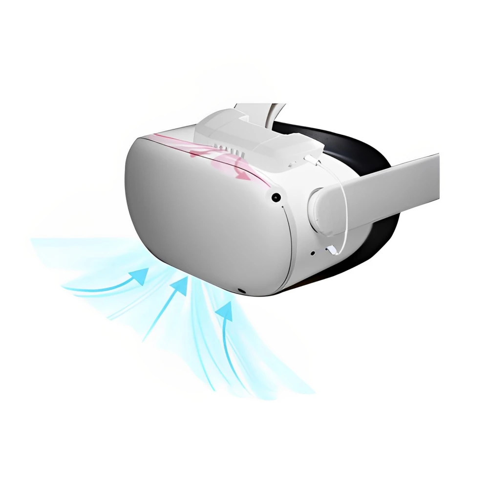 

Модернизированный 3-скоростной вентилятор циркуляции воздуха, вентилятор для запотевания линз с супер мягкой крышкой из полиуретана для гарнитуры виртуальной реальности для очков виртуальной реальности Oculus Quest 2