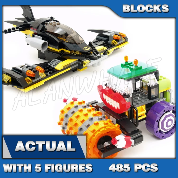 

485pcs Super Fighter The Joker Steam Roller Rampage Batgirl Batwing Gotham 10228 Building Blocks Toys Compatible With Model