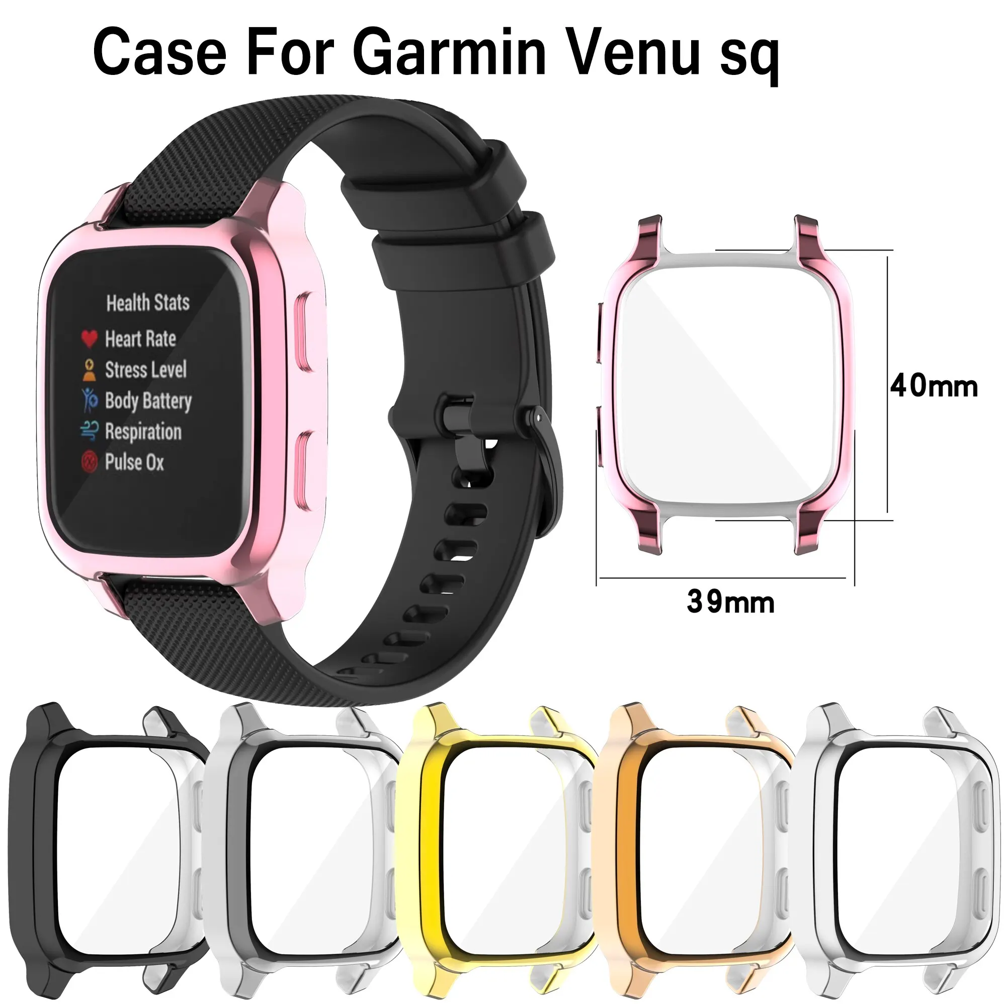 

Фоточехол для Garmin CAME sq TPU покрытие, защитная рамка, полноэкранная Крышка для часов Garmin CAME sq