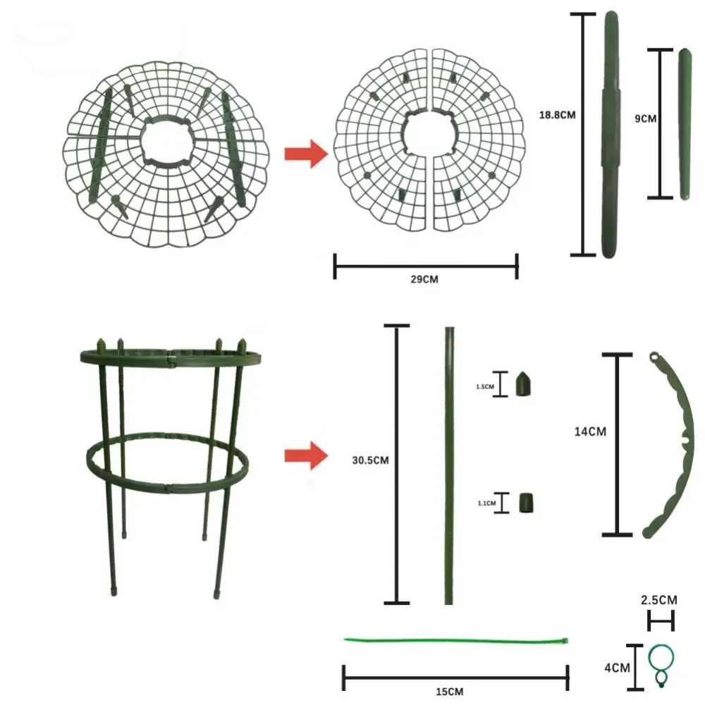 

Стойкое кольцо для поддержки растений, прочная стойка для подъема винограда, устойчивая к здоровью, съемные стойки для растений, круглая прочность