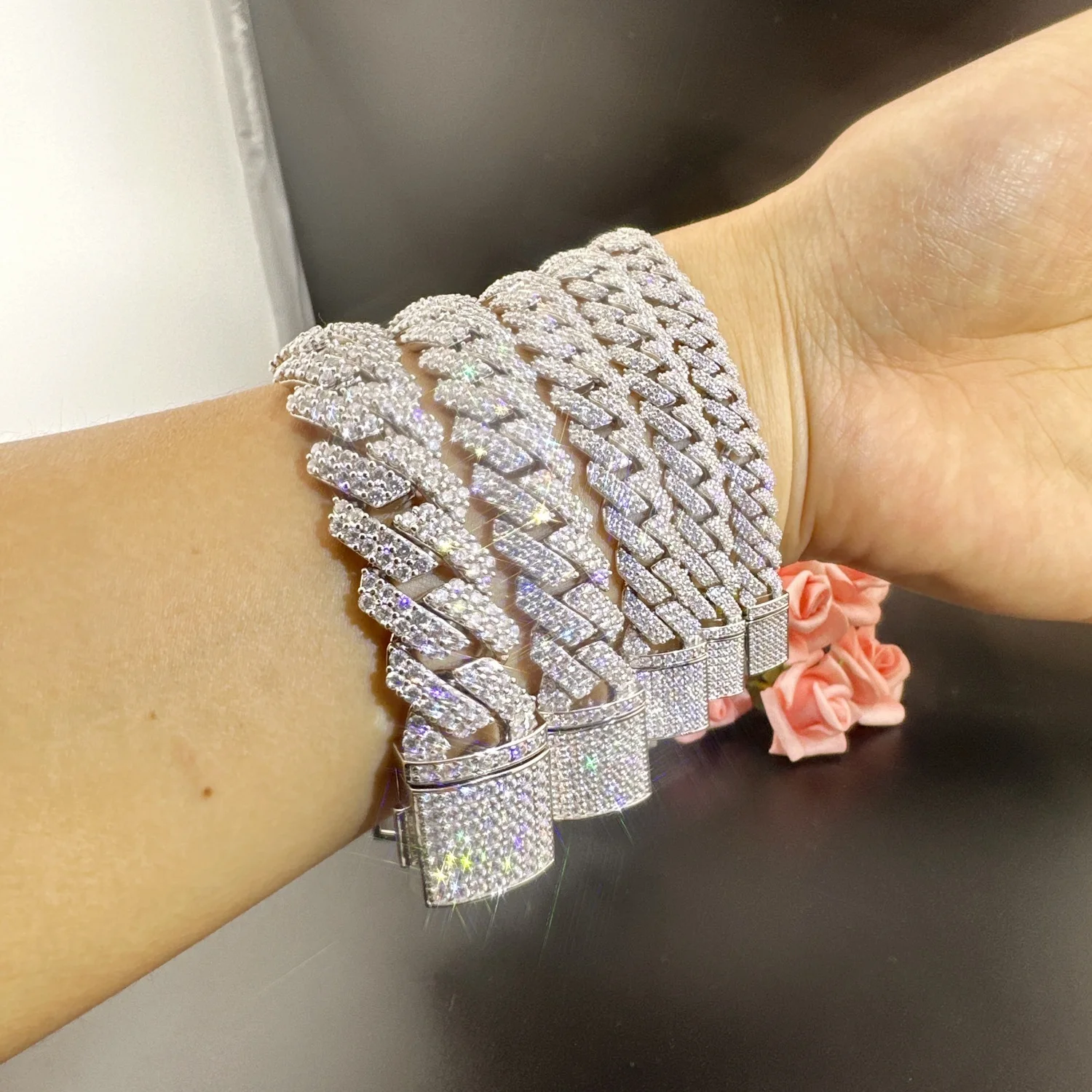 Лидер продаж ювелирные изделия в стиле хип-хоп серебро 925 пробы позолоченное 14