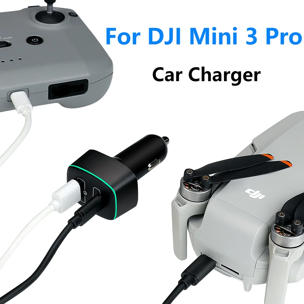 

Зарядное устройство для дрона Dji Mavic 3 с двумя портами типа C, быстрая зарядка, 100 Вт, автомобильное зарядное устройство высокой мощности для Dji Mavic Mini 2, аксессуары для дрона