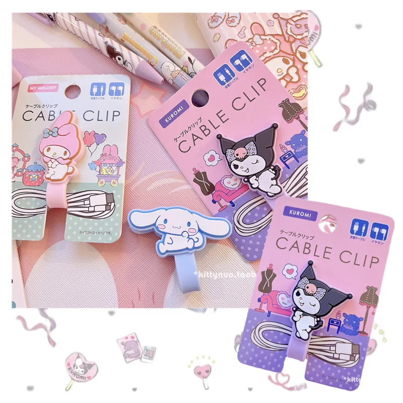 

Мультяшные аниме My Melody Корица Kuromi силиконовые куклы милые зажимы для кабеля передачи данных милые наушники с защитой от намотки