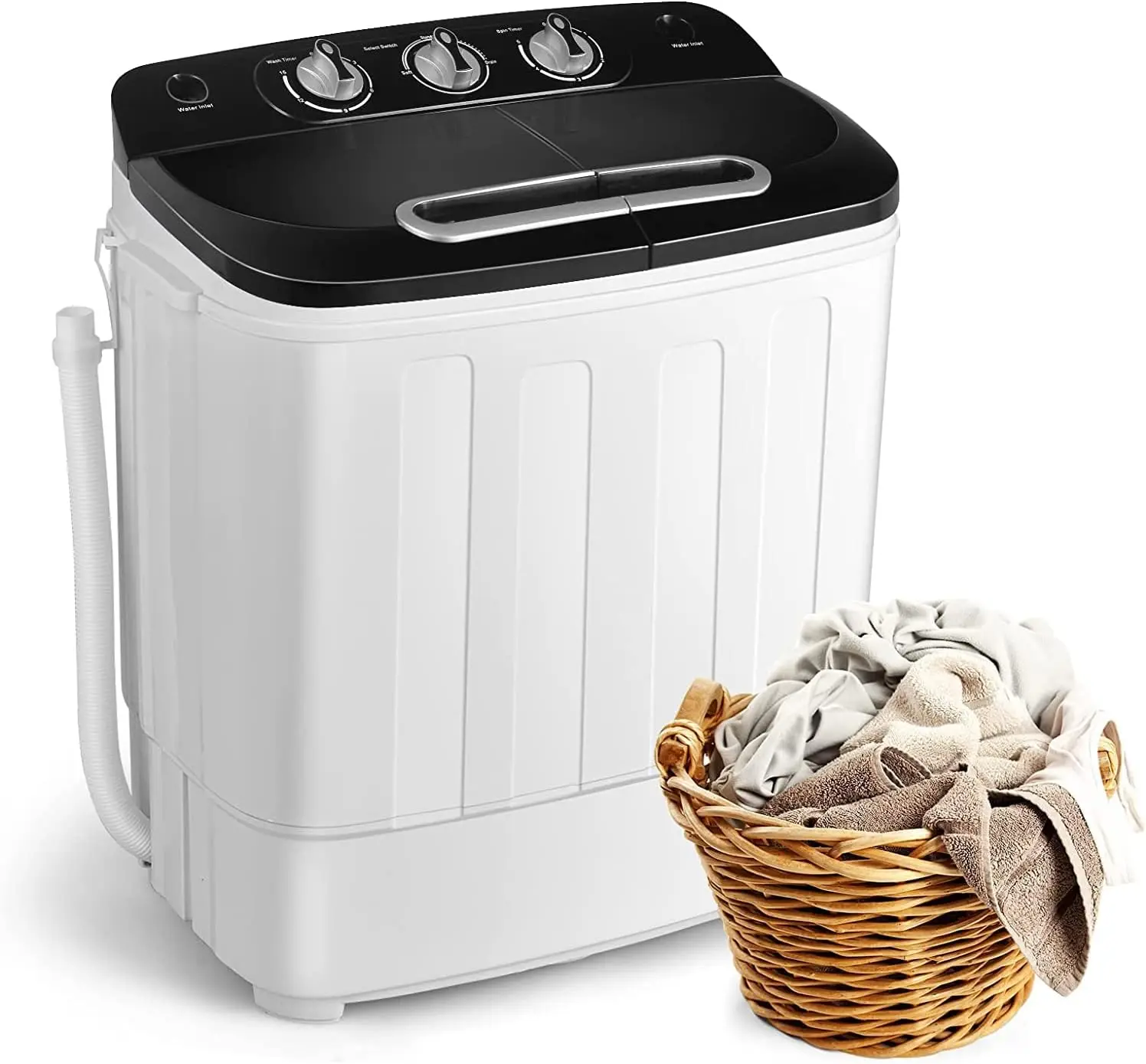 

Mini Washing Machine, XPB36-1208-Black, Black