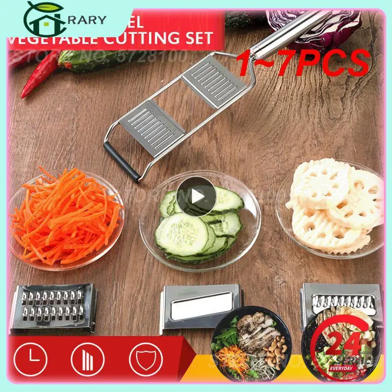 

1~7PCS Multi-purpose Vegetable Slicer Stainless Steel Grater Cutter Fruit Potato Peeler Shredders Vegetables Cutter Kitchen