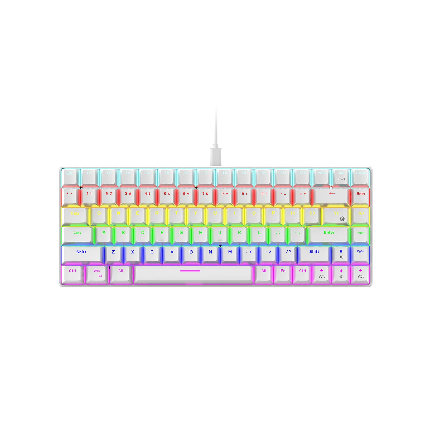 

K84 Mechanical Keyboard 84 Keys Office Gaming Keyboard Backlight PC Laptop Gaming Accessories Keycaps Type-C Cable for Win/Mac